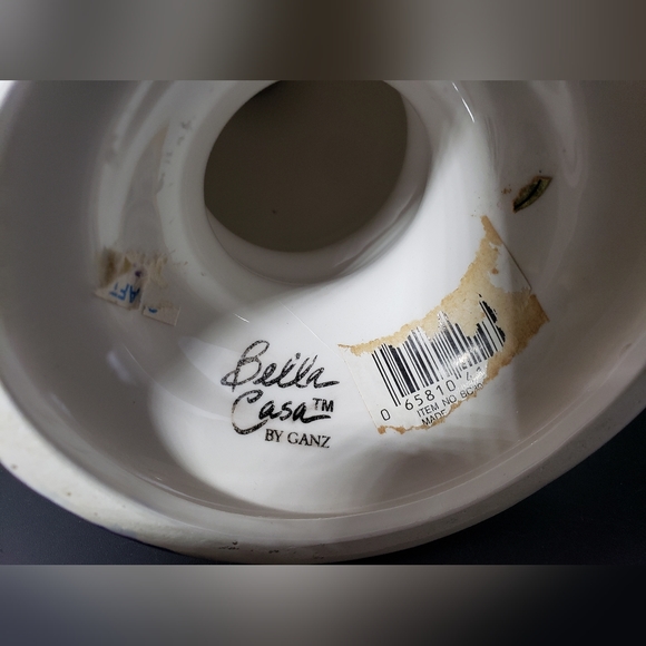 Pair of Bella Casa Multicolor Ceramic Candlestick Candle holders - Picture 2 of 8